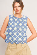 Coastal Woven Lace Top