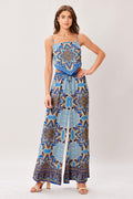 Azure Mandala Scarf Top and Pant Set