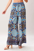 Azure Mandala Woven Scarf Top and Pant Set
