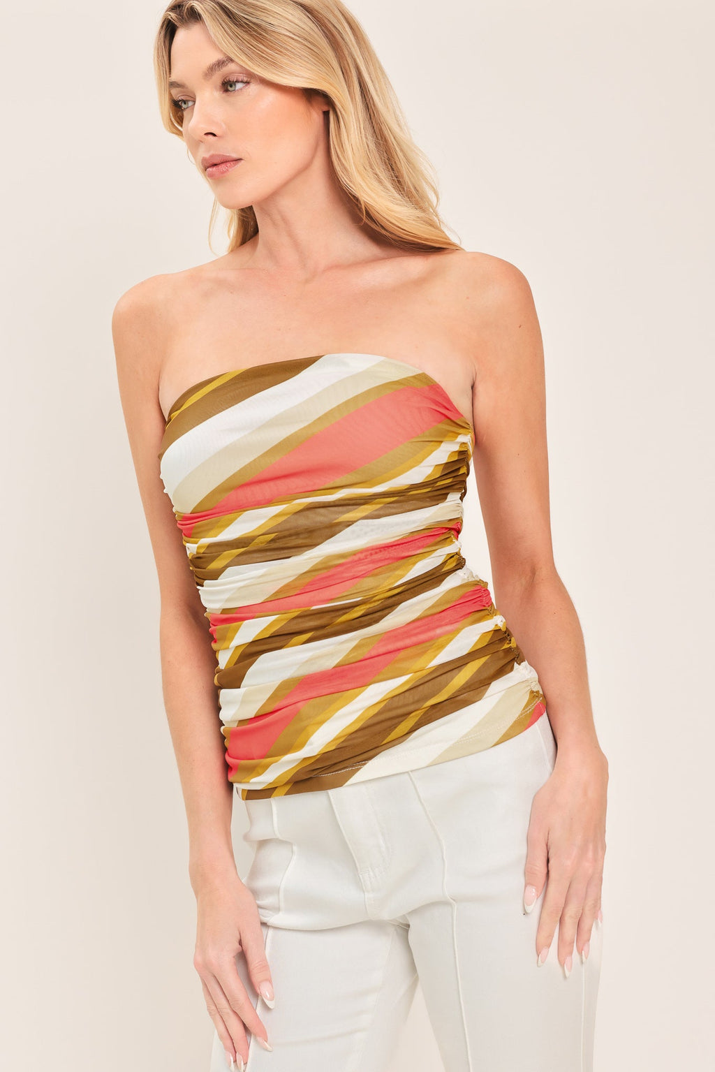 Sunkissed Mood Power Mesh Tube Top