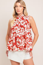 Sunset Bloom Woven Top