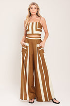 LUXE COAST WOVEN TOP AND PANT SET
