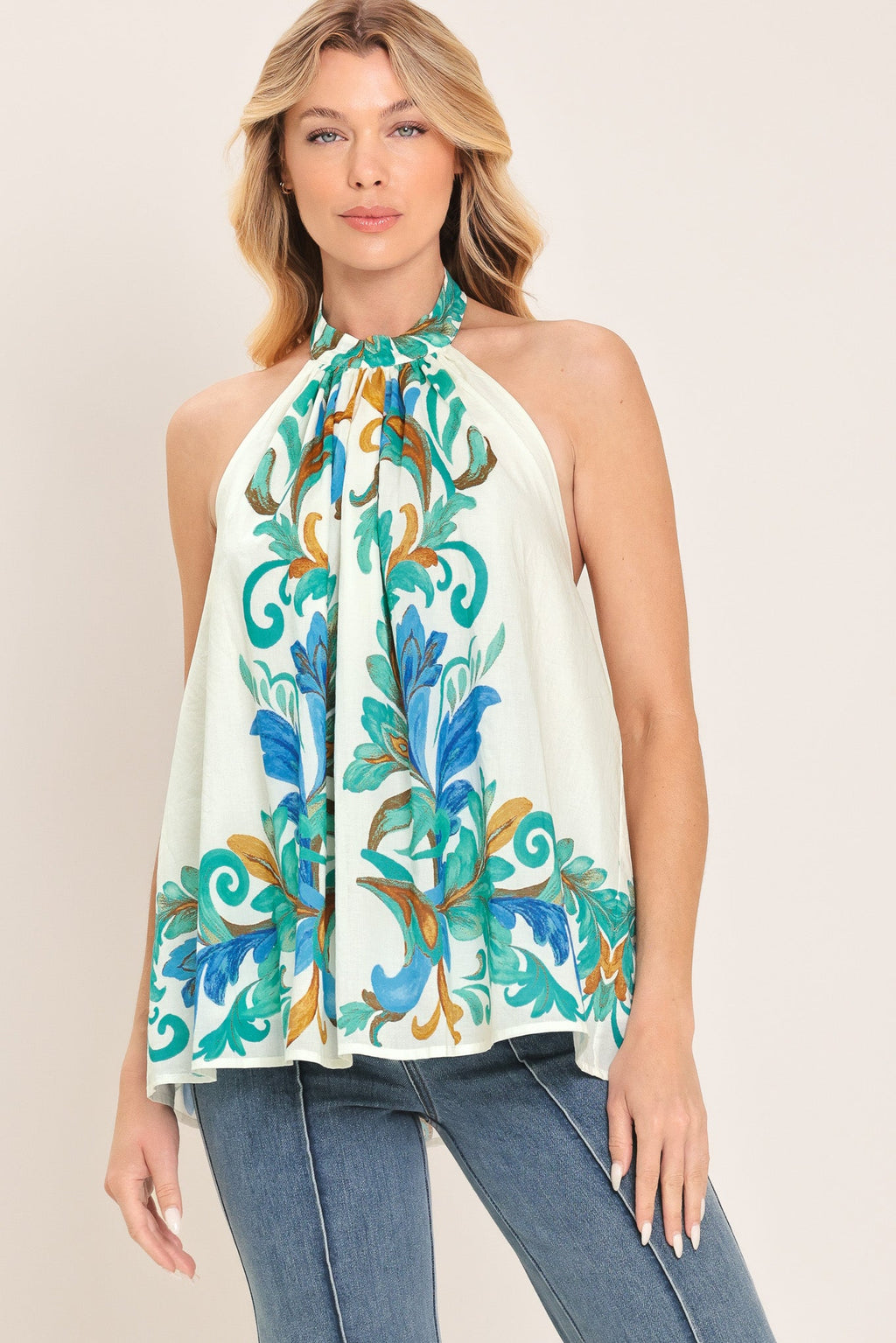 Cerulean Charm Halter Top