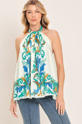 Cerulean Charm Halter Top
