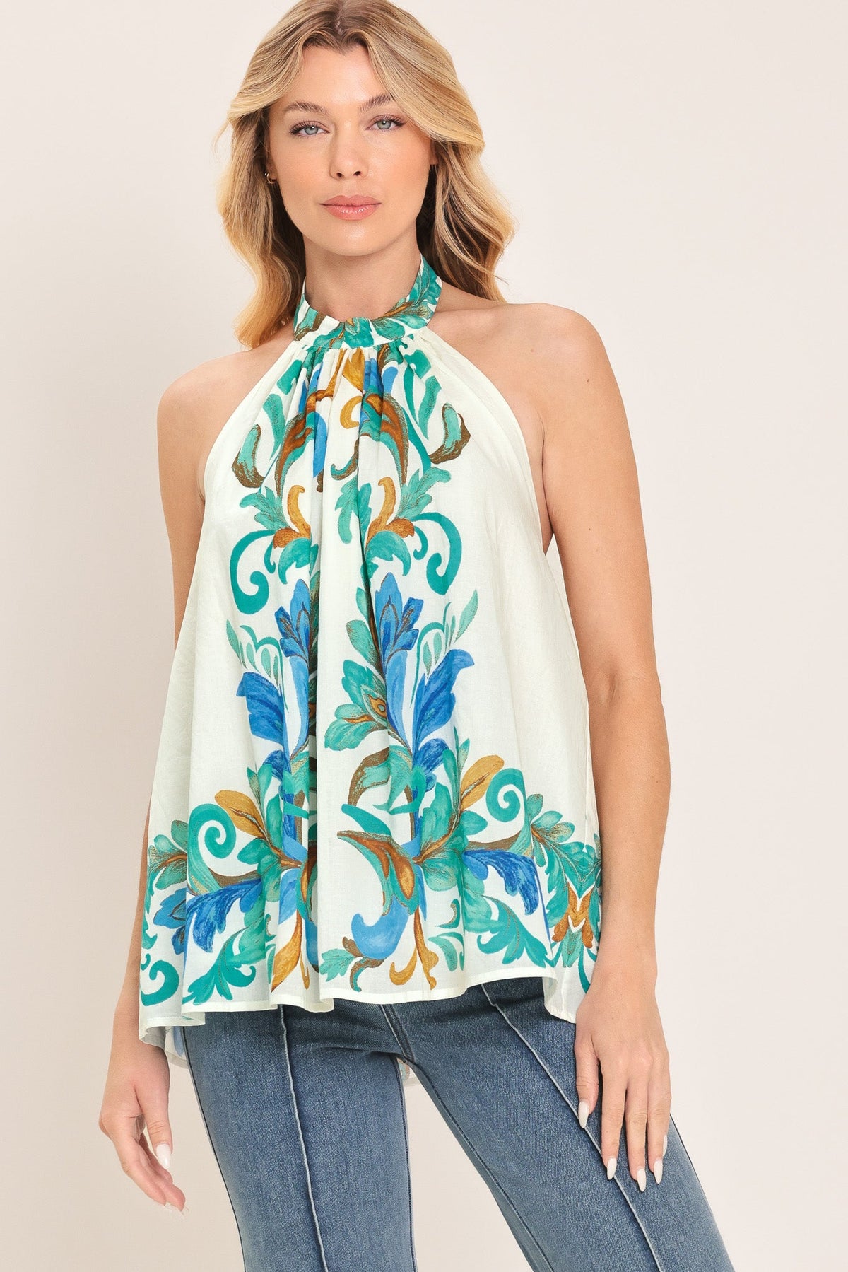 Cerulean Charm Halter Top