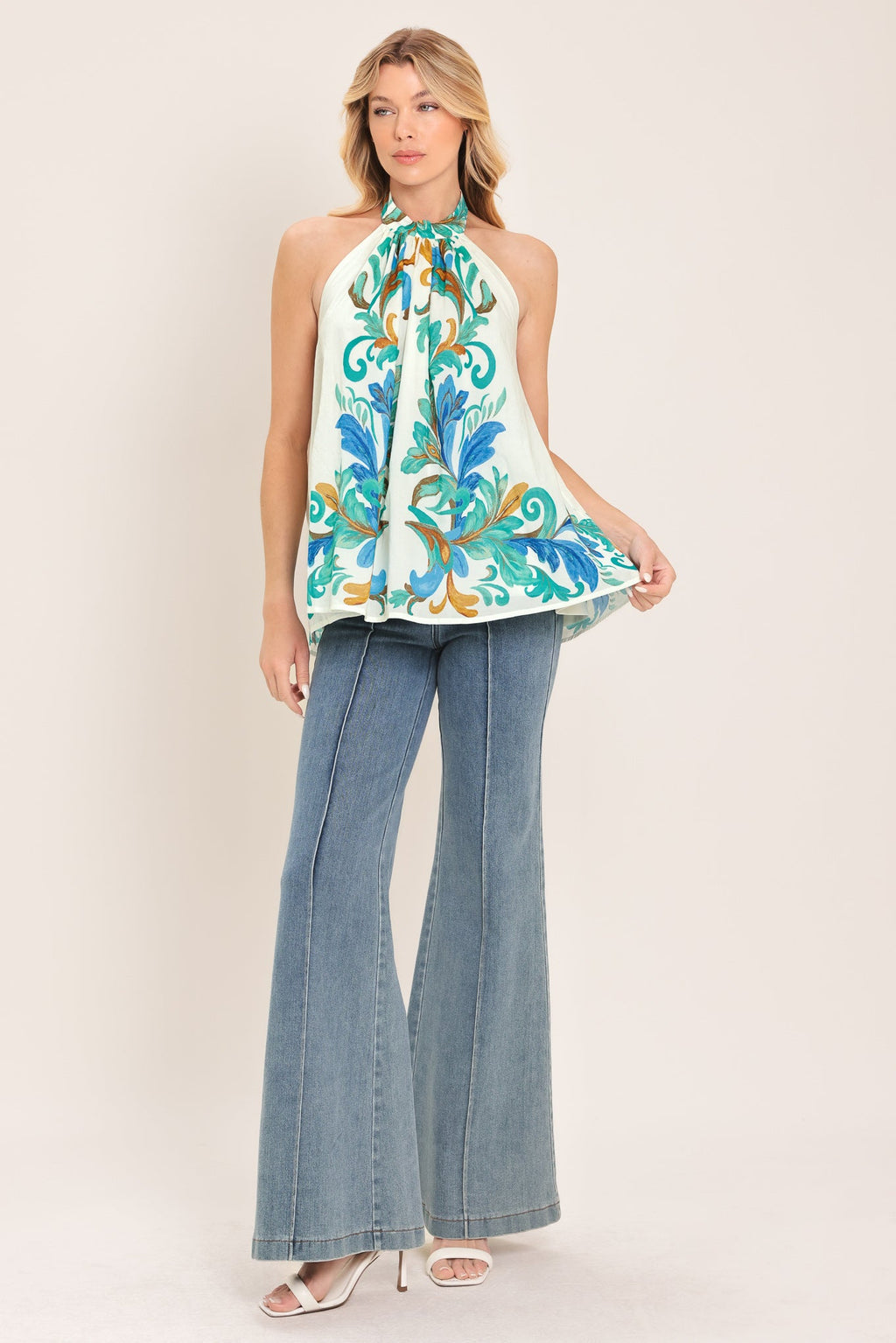 Cerulean Charm Halter Top