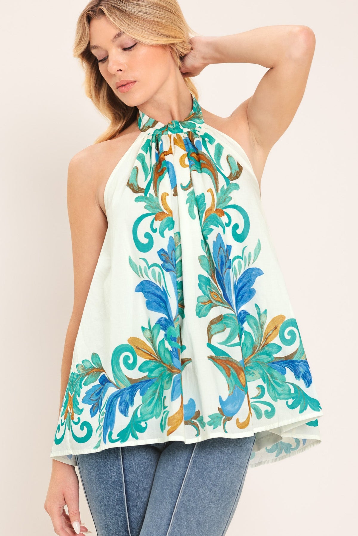 Cerulean Charm Halter Top