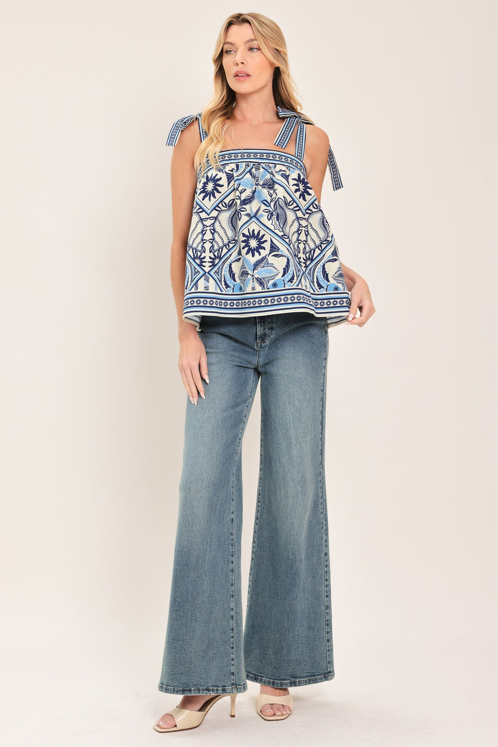 Capri Coast Tie-Strap Top