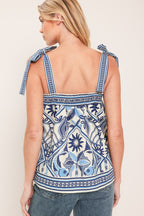 Capri Coast Tie-Strap Top