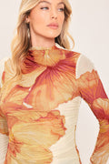Tropic Bloom Power Mesh Top