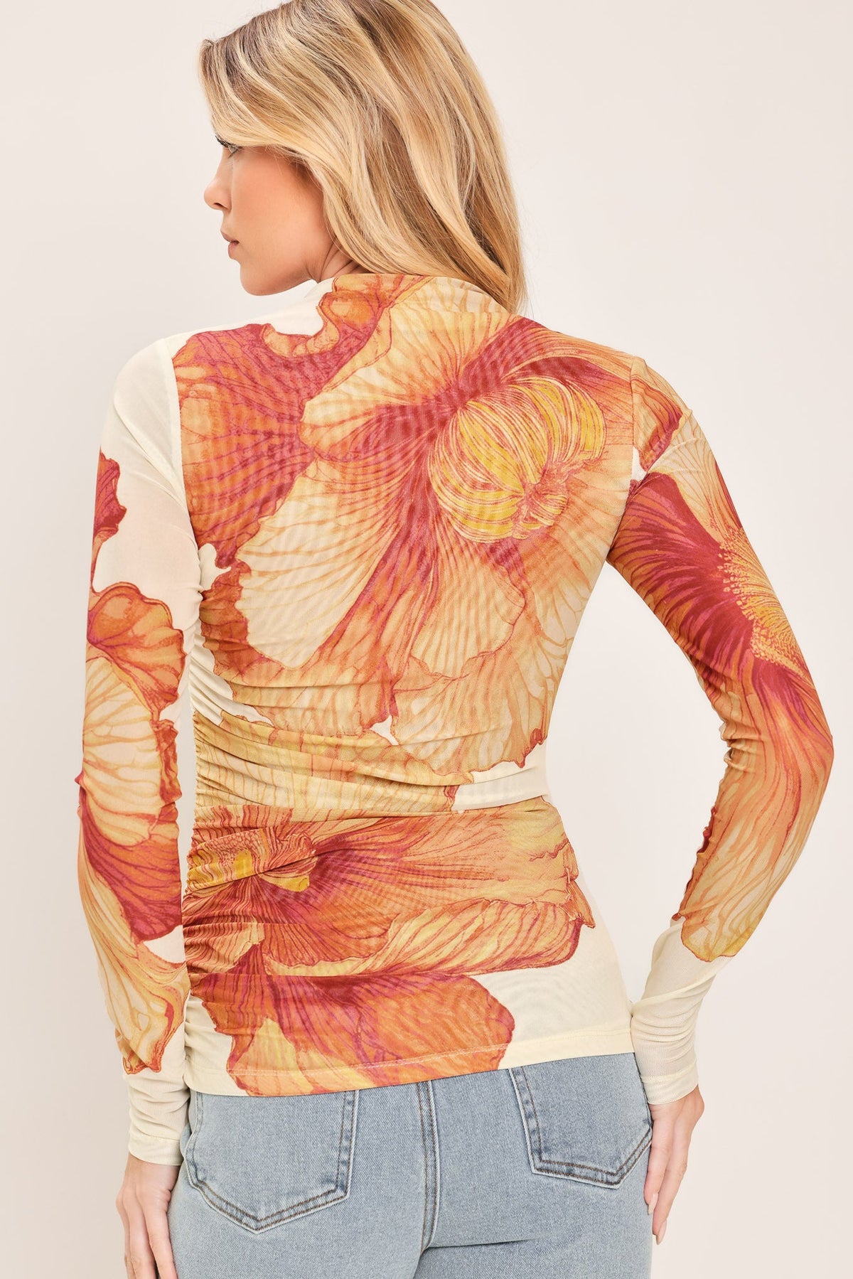 Tropic Bloom Power Mesh Top