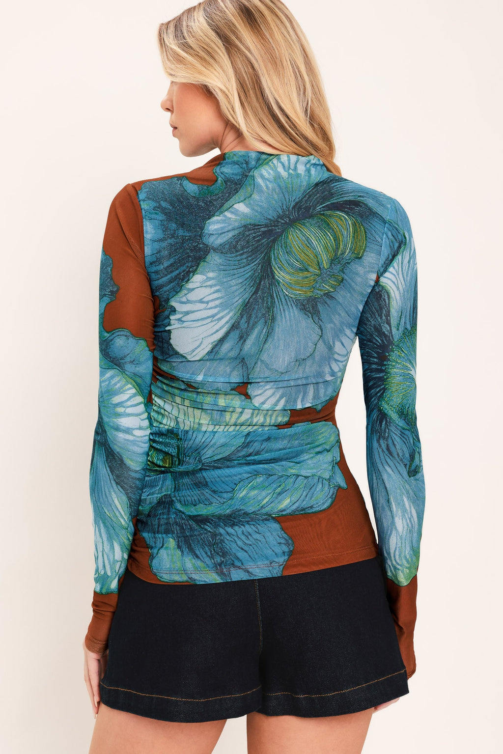 Tropic Bloom Power Mesh Top