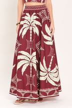 Paradise Charm Woven Top and Skirt Set