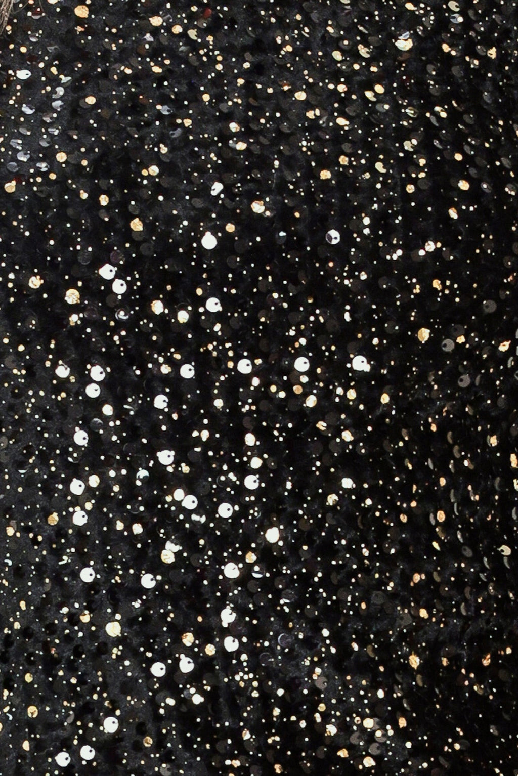 After Midnight Black Sequin Bubble-Sleeve Top