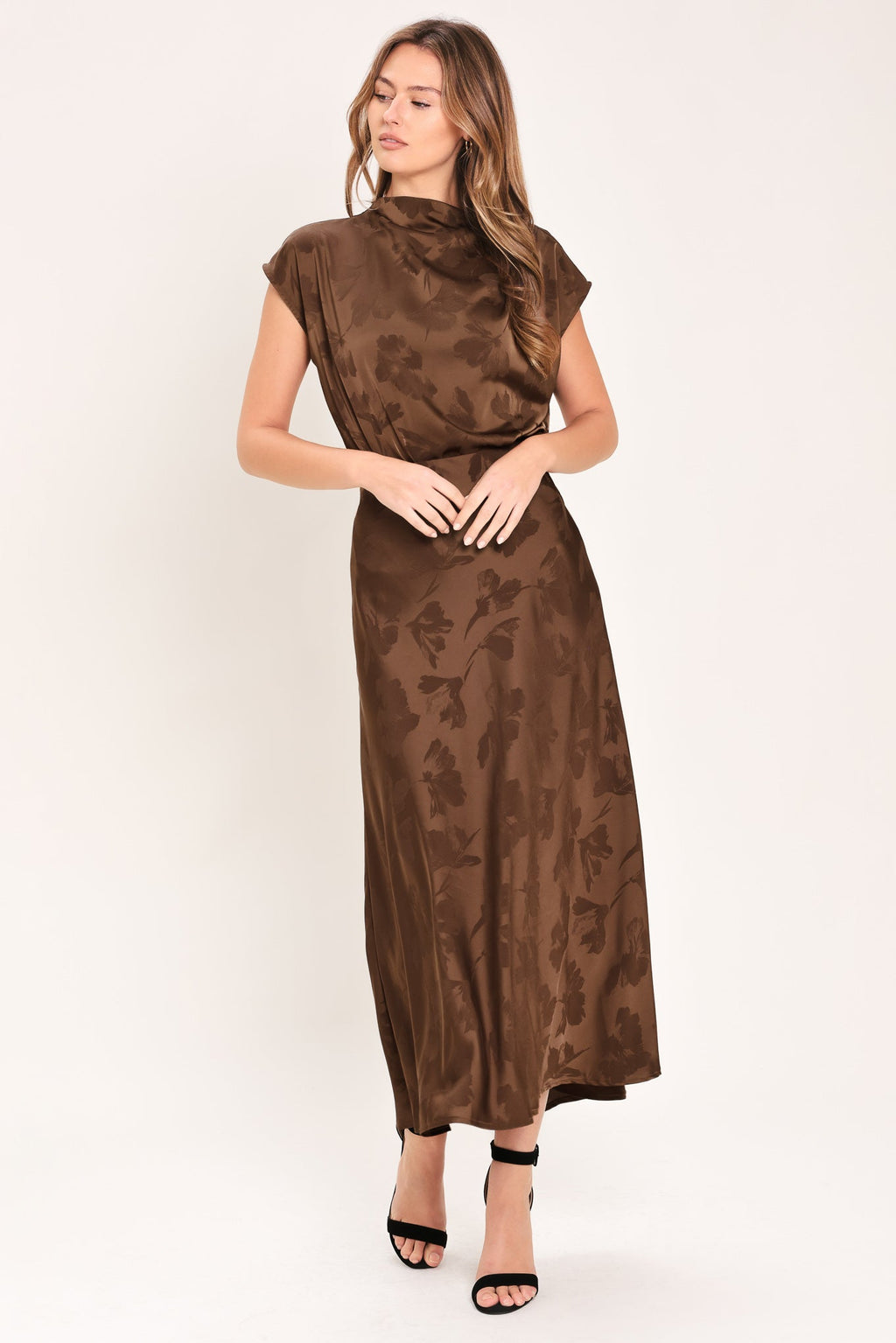 Chocolate Floral Jacquard Top
