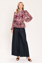 Fuchsia Garden Motif Top