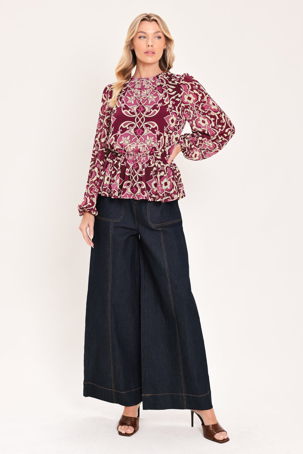 Fuchsia Garden Motif Top