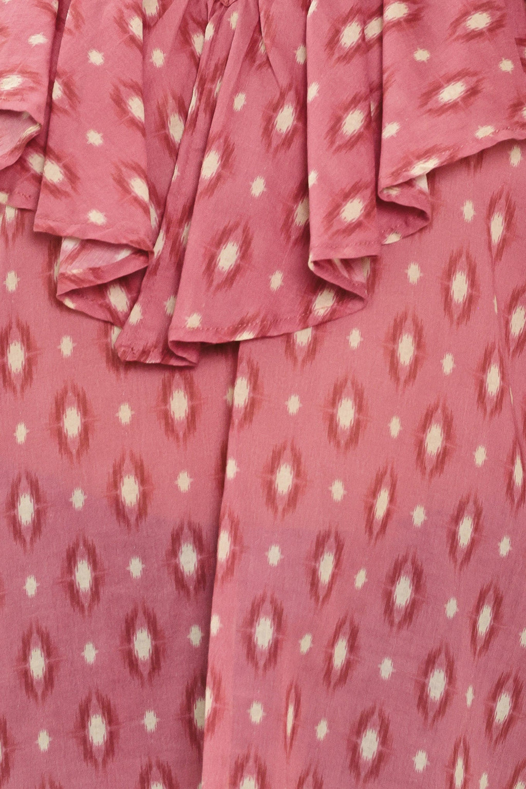 Rose Ikat Ruffle Top