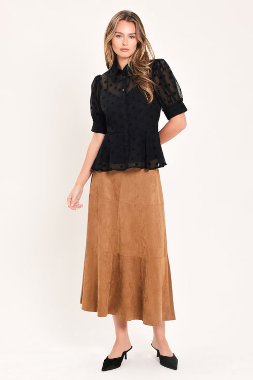 Polka Veil Romance Top