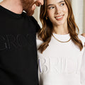 Embroidered BRIDE + GROOM Crewnecks Set