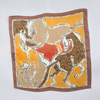 Indie Mixed Pattern Horse Square Scarf
