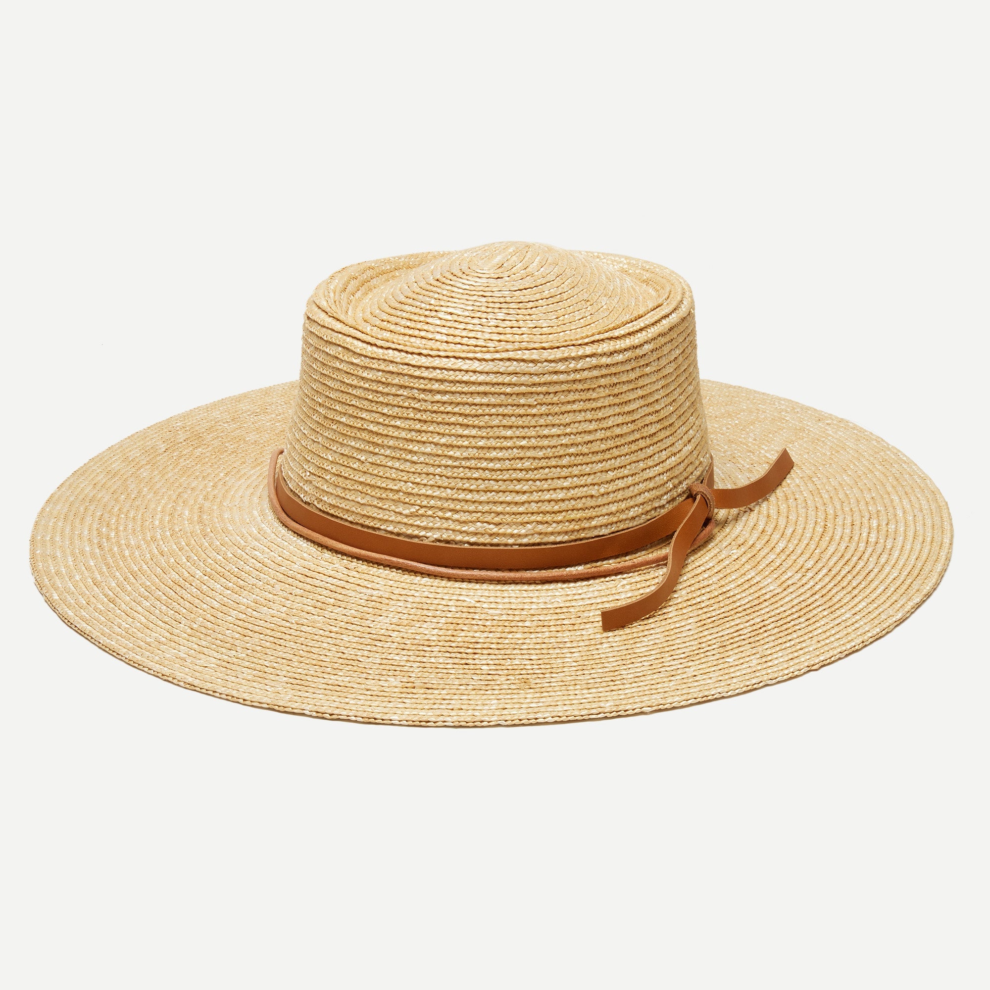 Sage Wheat Straw Boater in Natural