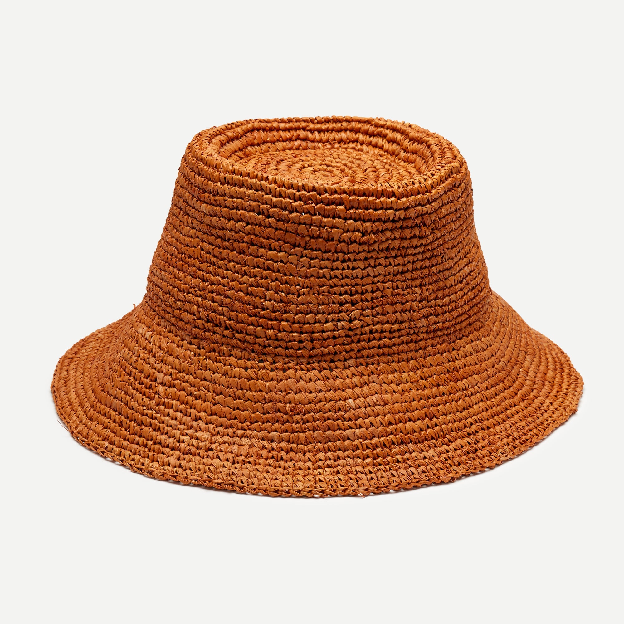 Tali Raffia Bucket in Rust