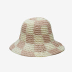Sadie Paper Straw Bucket in Blush Ivory
