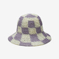 Sadie Paper Straw Bucket in Mauve Ivory