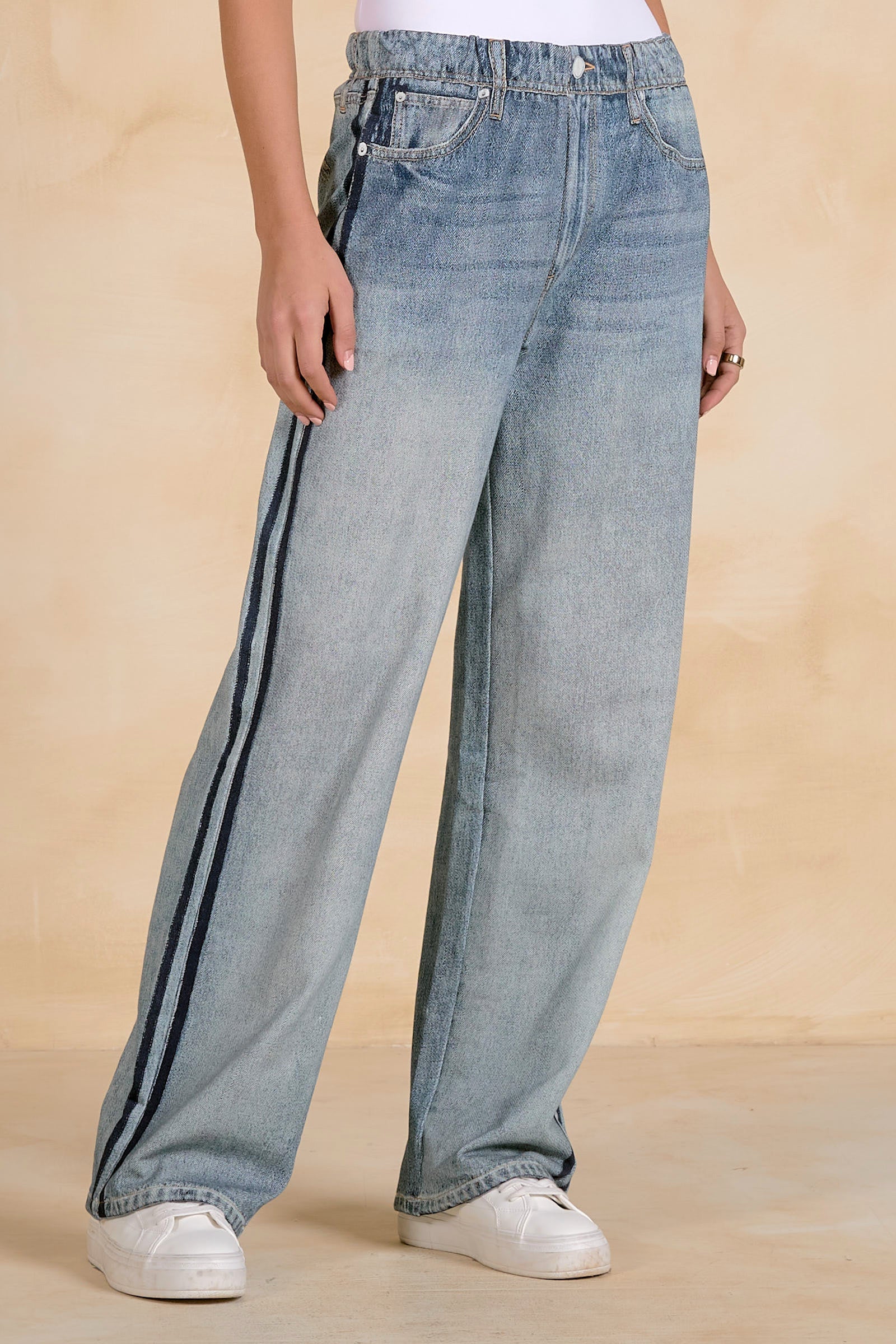 Jojo Denim Track Sweatpants Blue