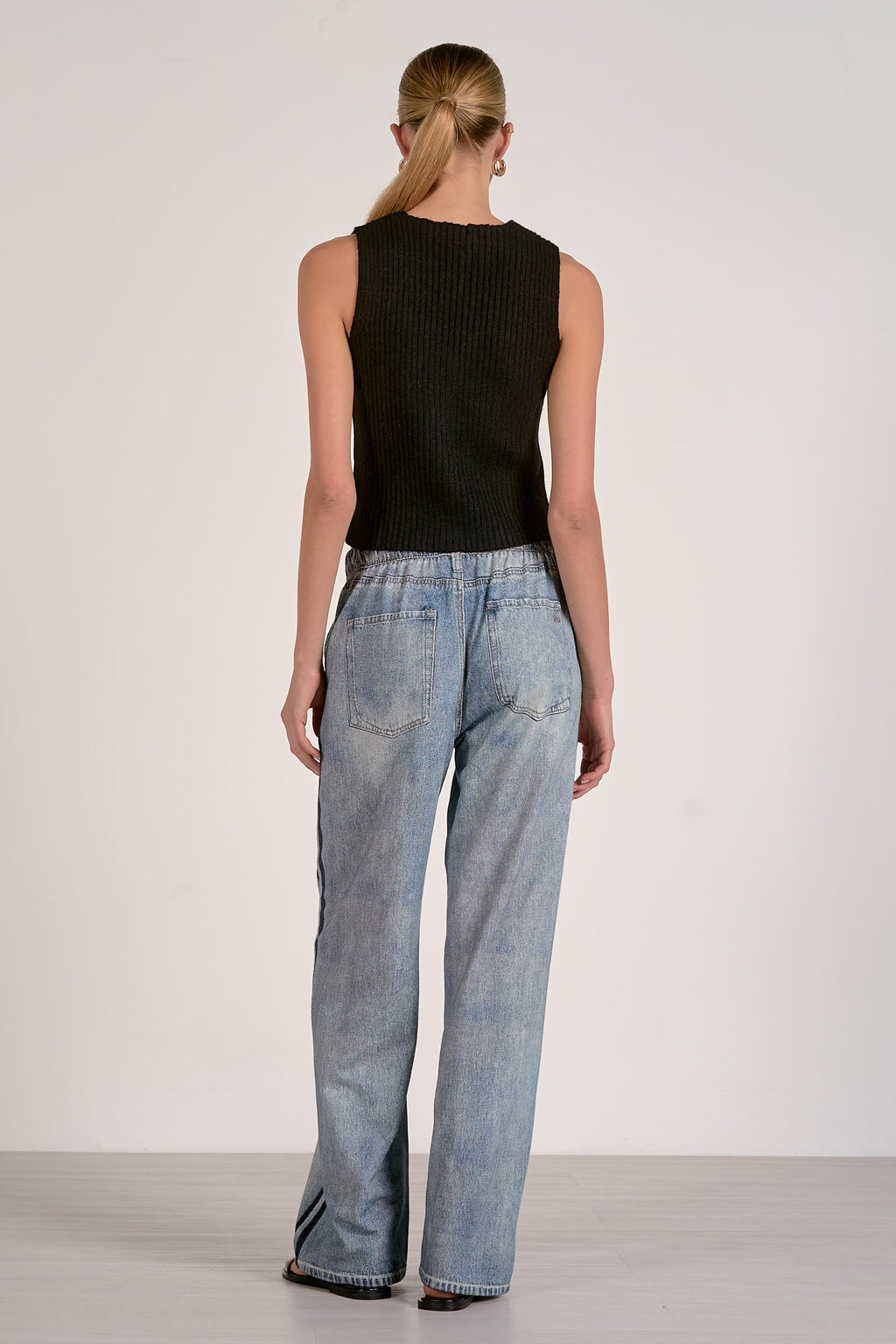 Jojo Denim Track Sweatpants Blue