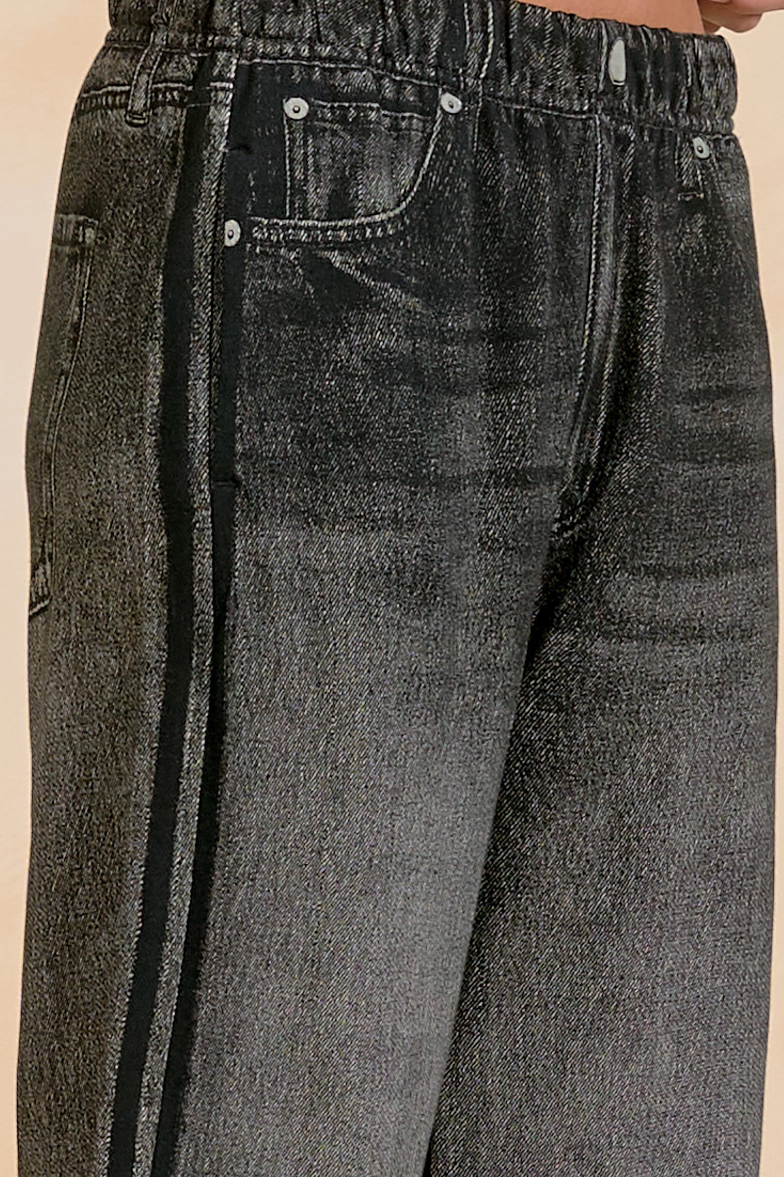 Jojo Denim Track Sweatpants Charcoal