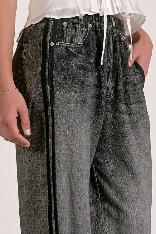 Jojo Denim Track Sweatpants Charcoal