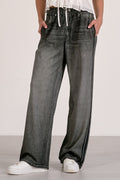 Jojo Denim Track Sweatpants Charcoal