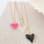 Jan Resin Heart Necklace - WATERPROOF