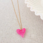 Jan Resin Heart Necklace - WATERPROOF