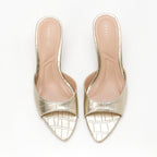 Orlina Gold Mule Heels