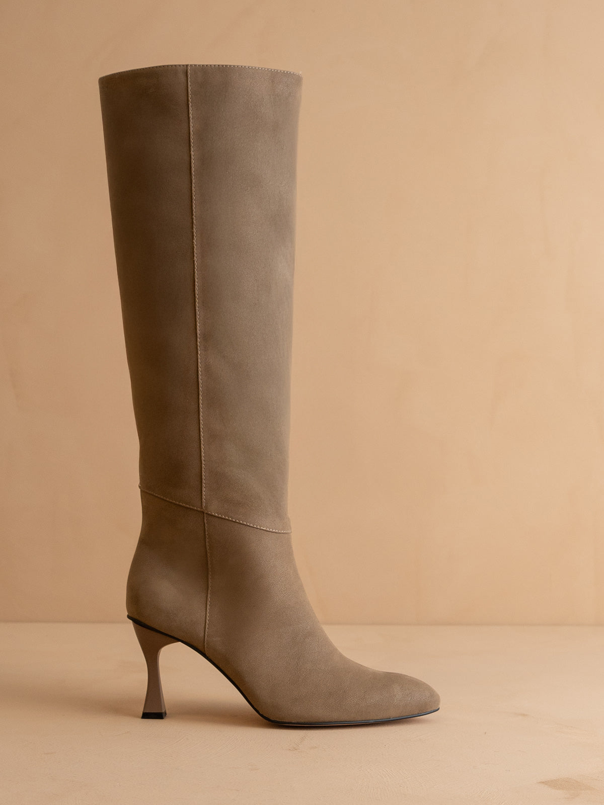 The Lexington | Dark Taupe Pointed Toe Knee High Boot