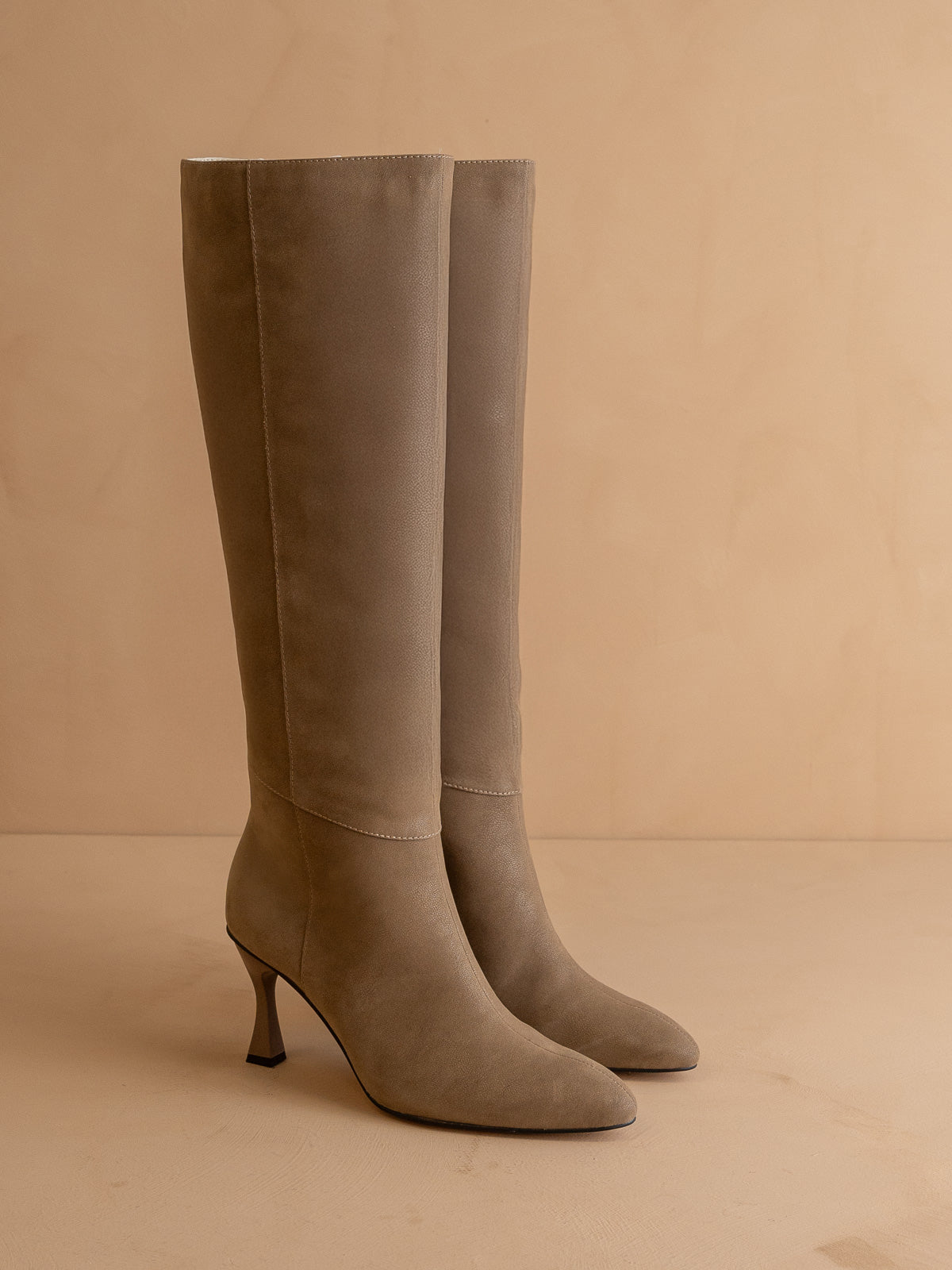 The Lexington | Dark Taupe Pointed Toe Knee High Boot