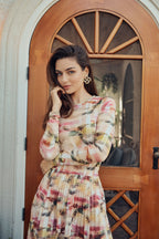 Printed Long Sleeve Tee – Pixel Floral