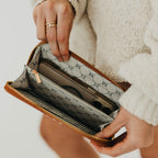 Lenni Large Zip Woven Wallet