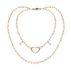 Love Open Heart Long Chain Necklace