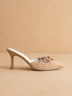 The Meridian | Sand Kitten Heel * FINAL SALE *
