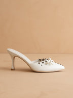 The Meridian | White Kitten Heel * FINAL SALE *