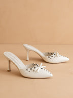 The Meridian | White Kitten Heel * FINAL SALE *