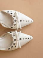 The Meridian | White Kitten Heel * FINAL SALE *