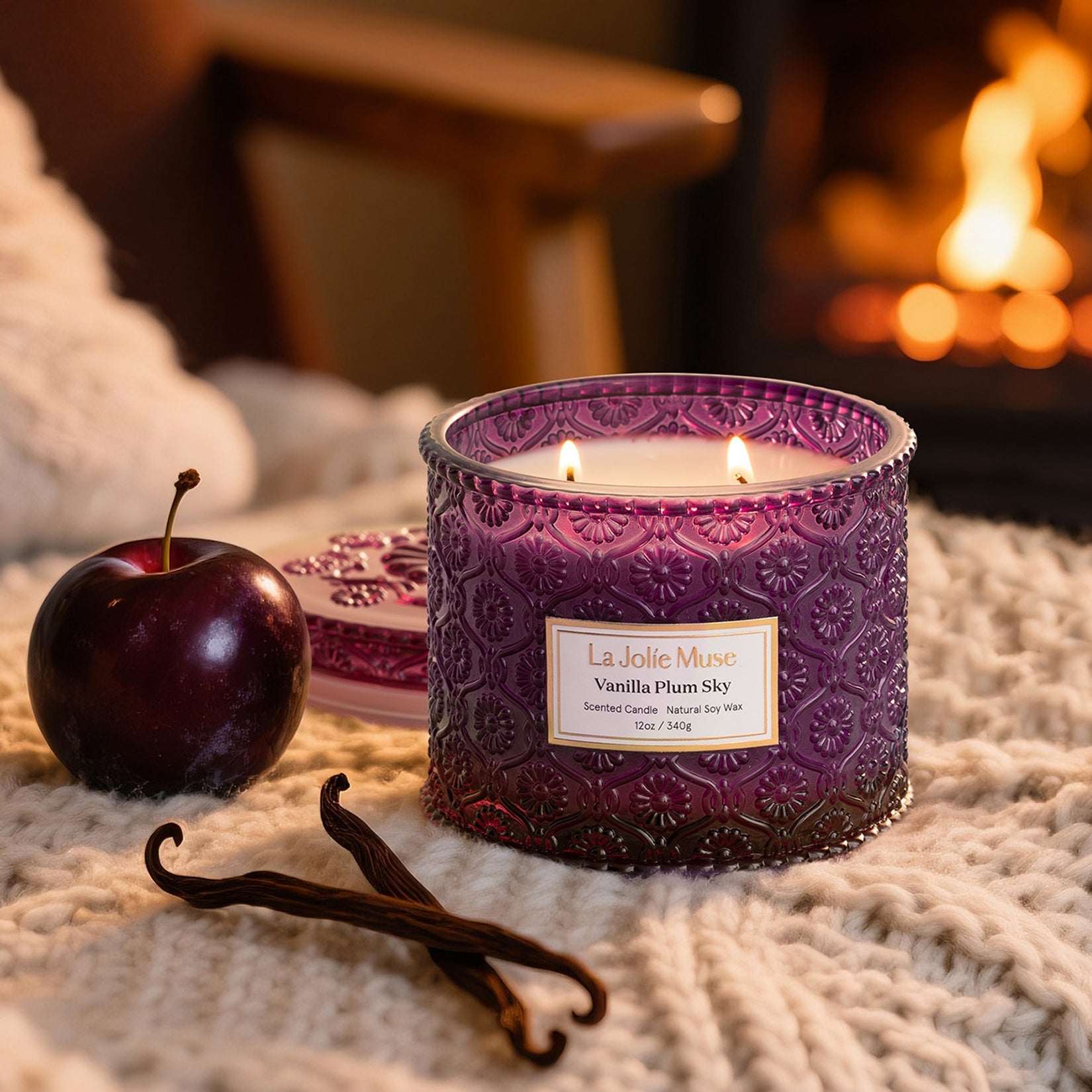 Maelyn - Vanilla Plum Sky 12oz Candle