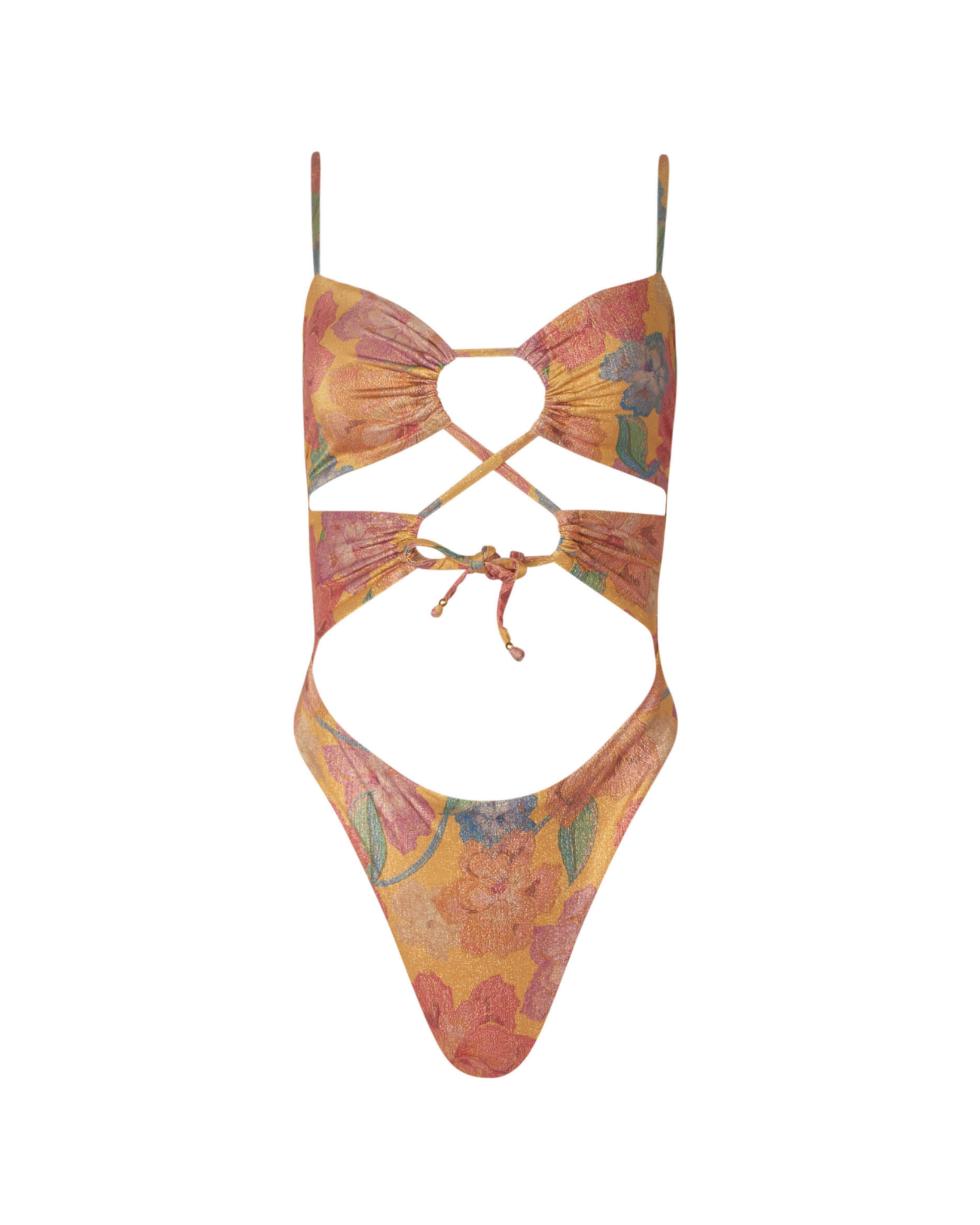 Melina Orange Dore Cut Out One Piece
