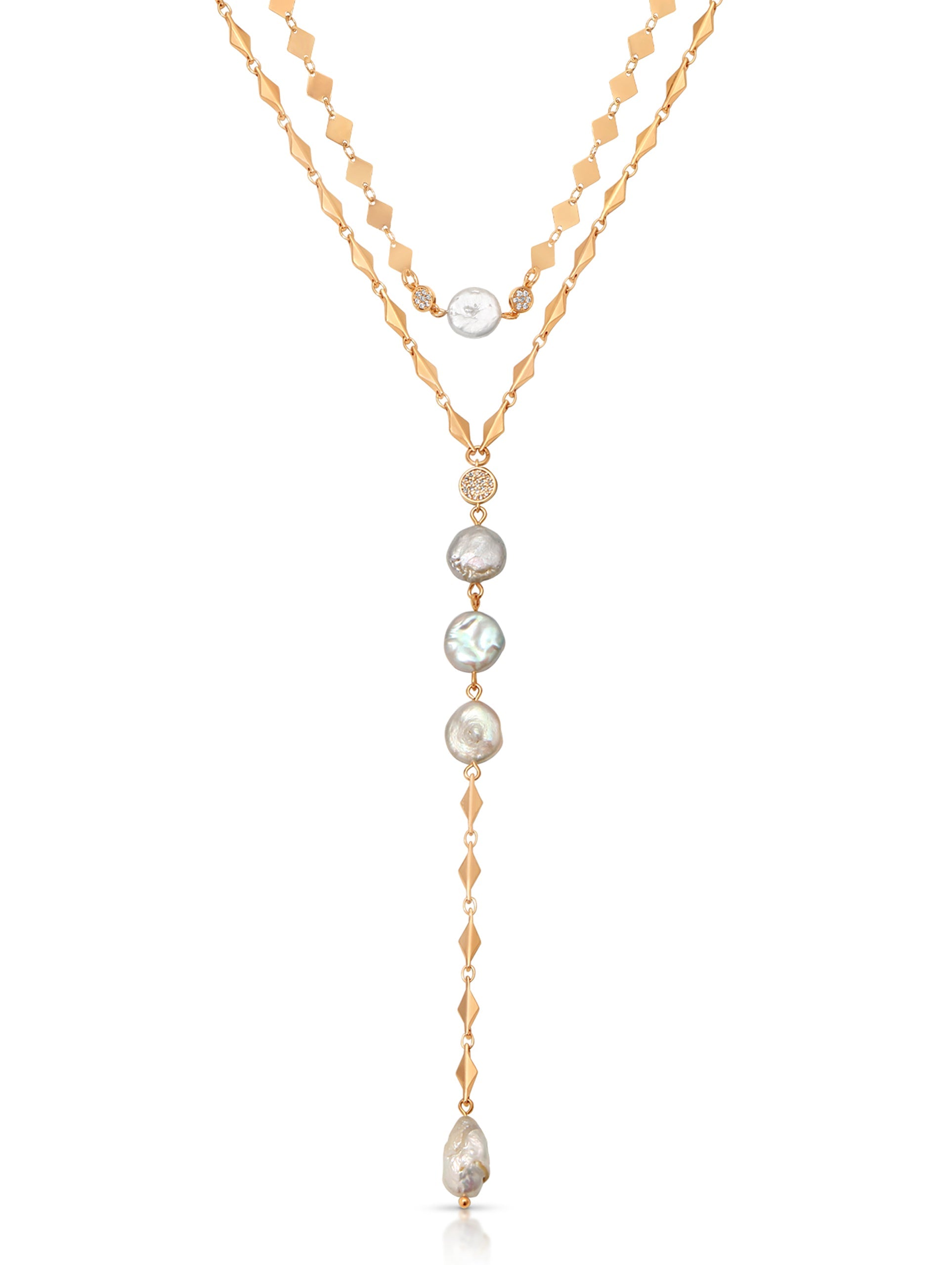 Dreamin' Freshwater Pearl Lariat Set