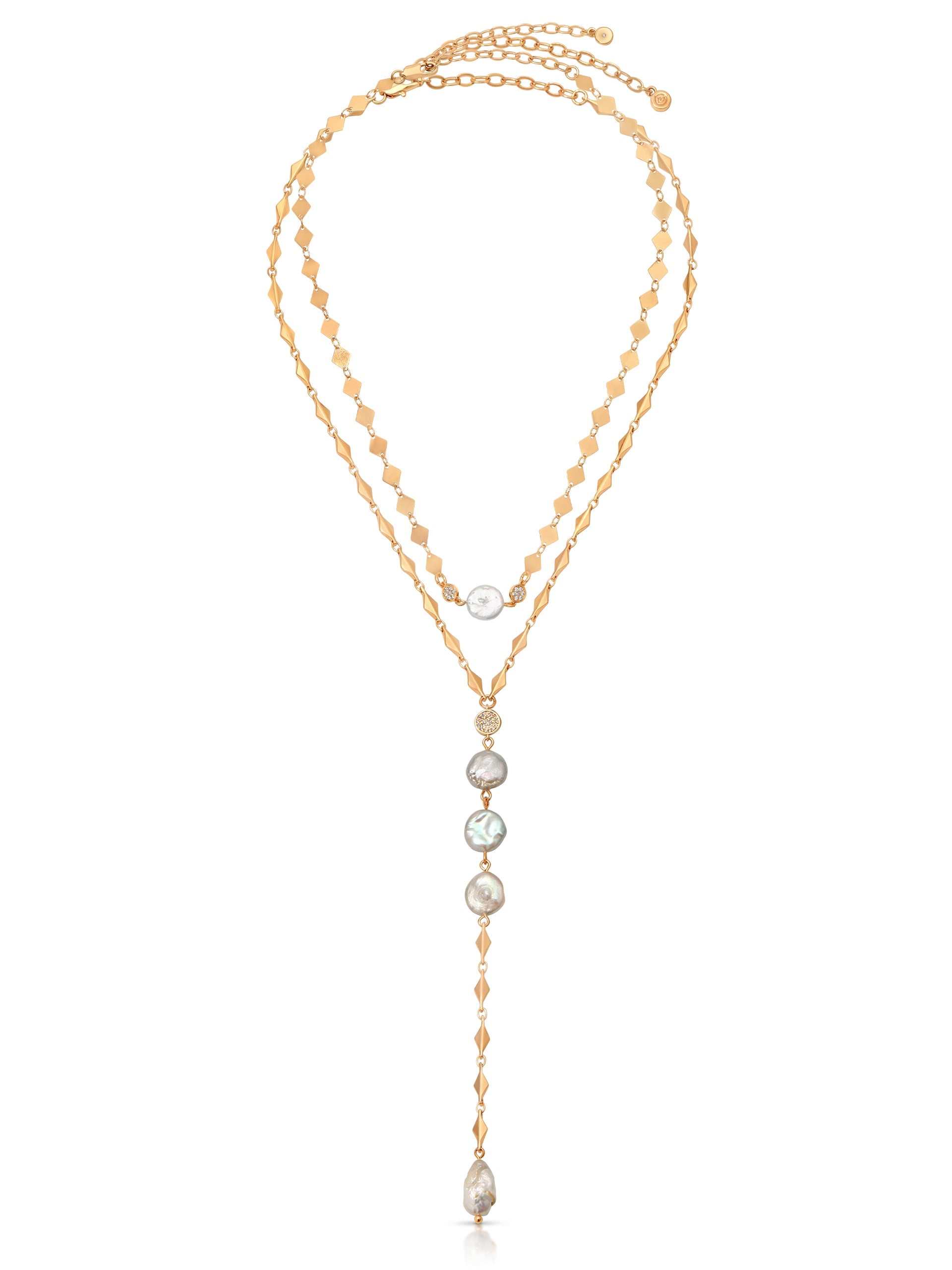 Dreamin' Freshwater Pearl Lariat Set
